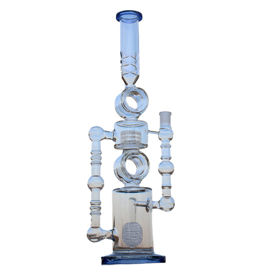 Massive Approx. 22 Inch Dual Perc Recycler Style Water Pipe