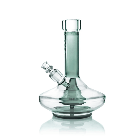 GRAV® Small Wide Base Water Pipe - Smoke with Clear Accents