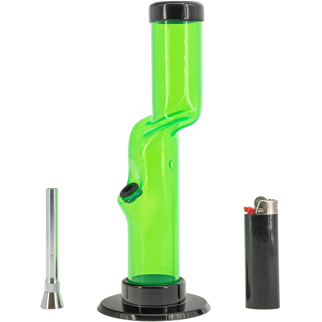 Acrylic Kink Neck Bong 9-12" Acrylic Kink Neck Bong - Multiple Colors