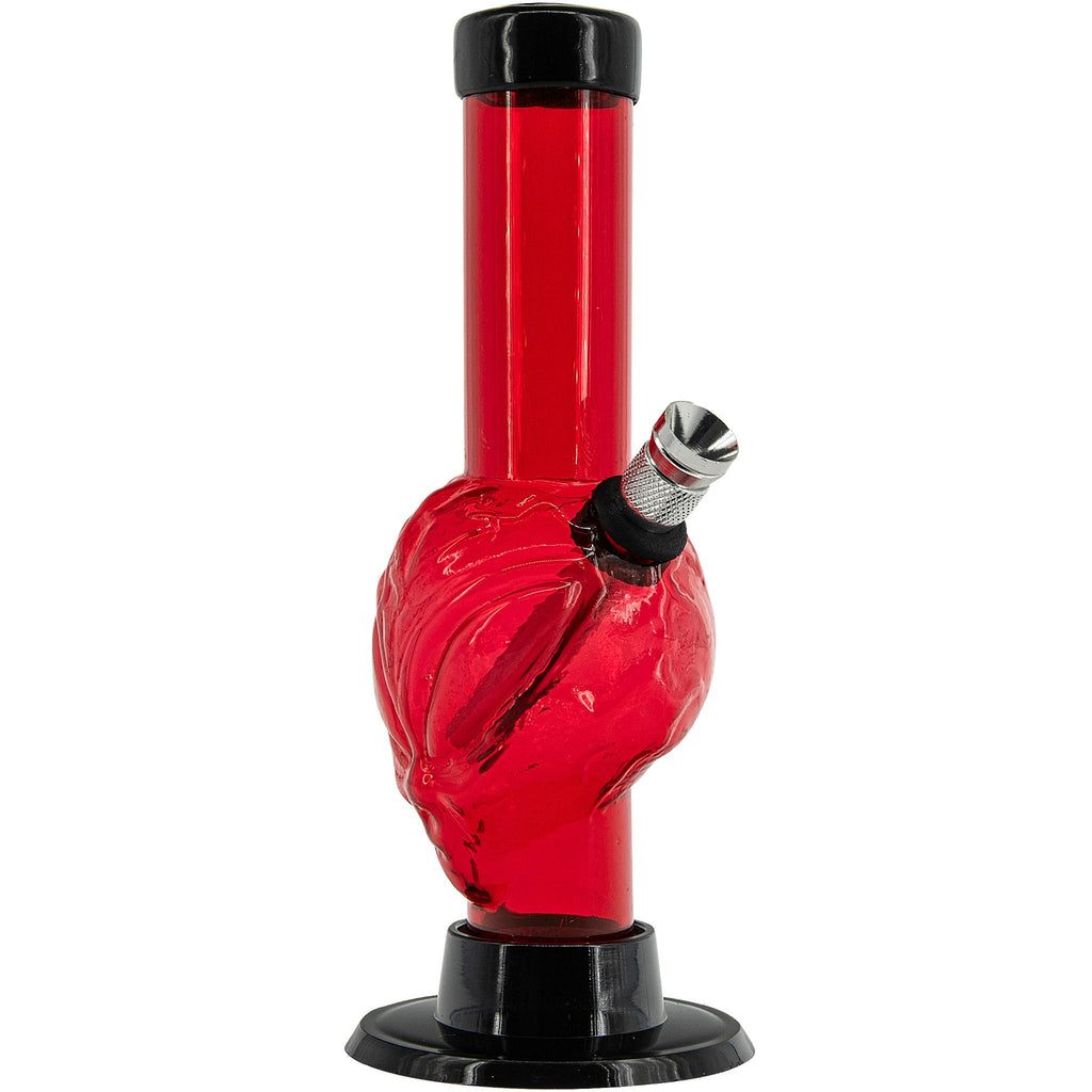 Mini Skull Acrylic Bong - 6" Tall - Multiple Colors
