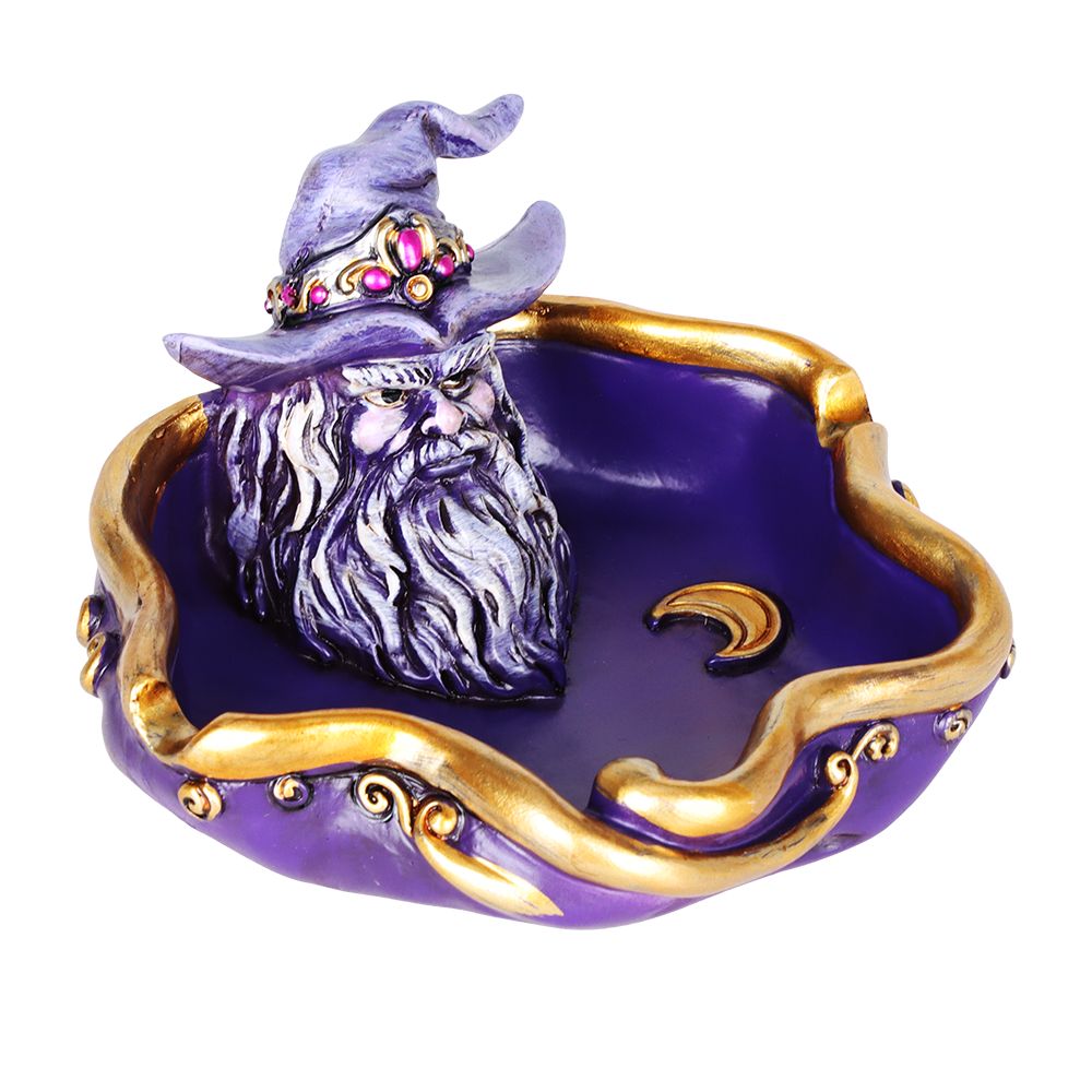 Moon Wizard Polyresin Ashtray - 5" x 4.8"