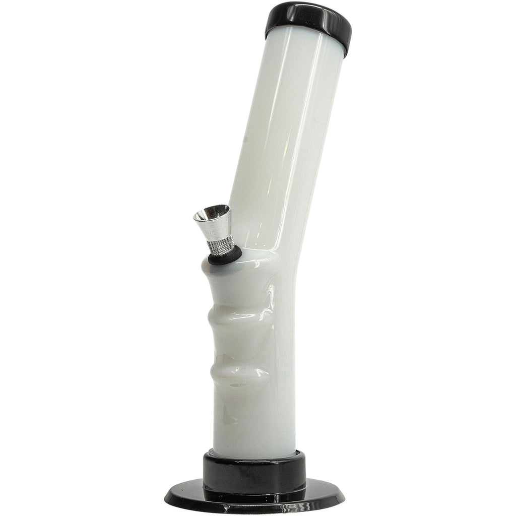 Acrylic Angled Straight Tube Bong 9-12"