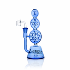8" Triple Stack Swiss Perc Recycler Dab Rig | Croia Glass