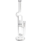 Pulsar Kink Neck Double Chamber Chugger Glass Water Pipe - 17.25" / 14mm F