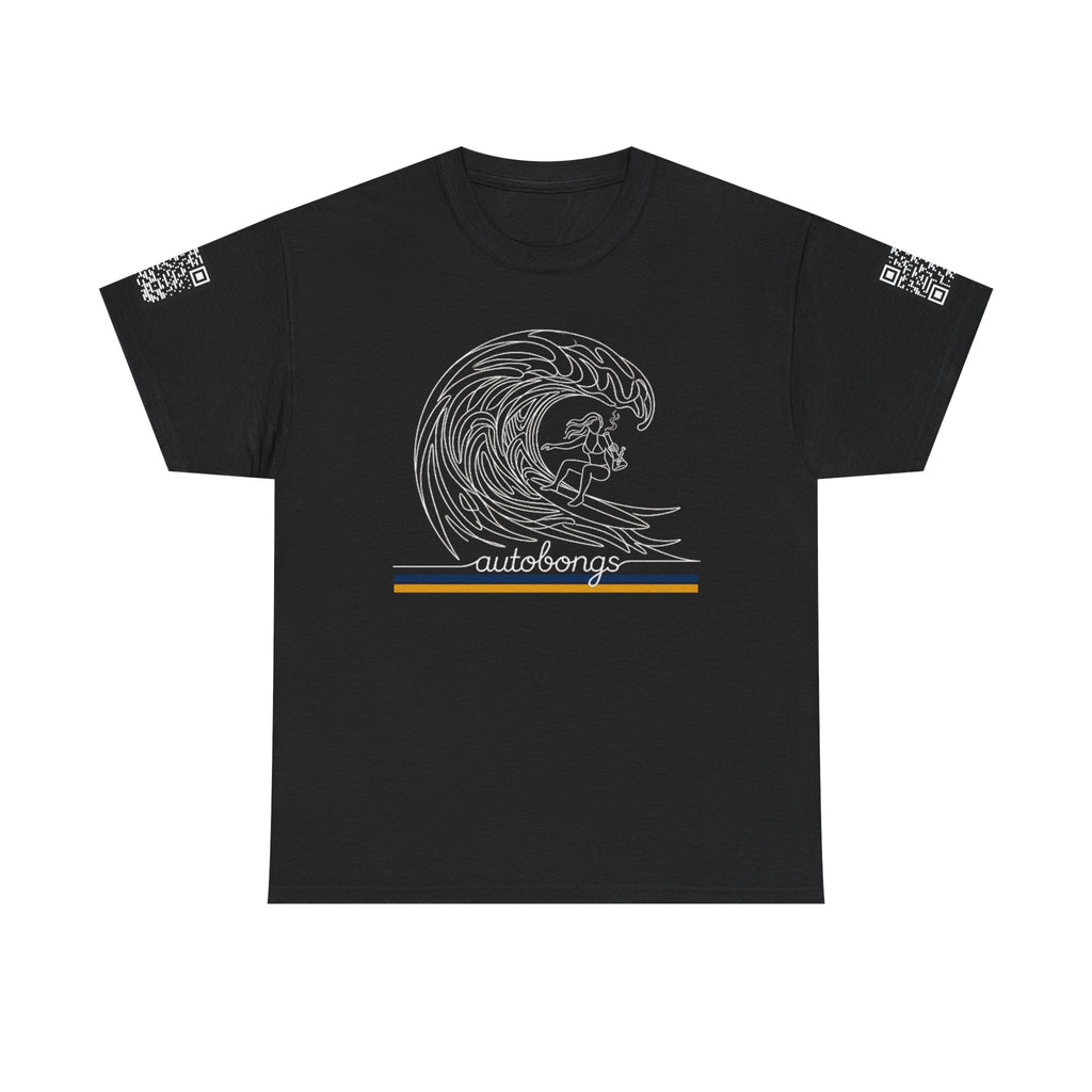 Autobongs Surf Wave Tee — "Autobongs" Logo Graphic T-Shirt