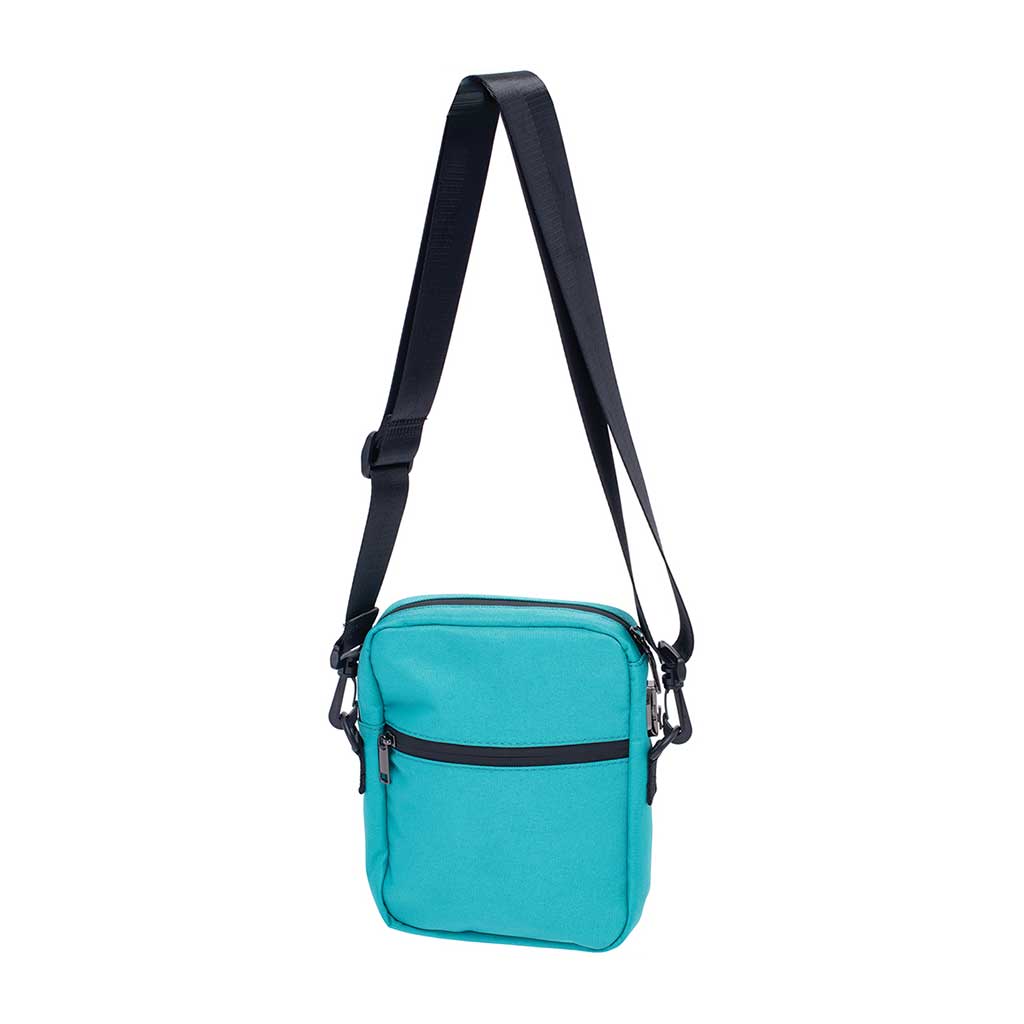 8.5IN X 7IN X 1.5IN Smell Proof Shoulder Bag - Turquoise