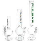 Pulsar Round Ball Glass Water Pipe - 12" / 14mm F / Clear