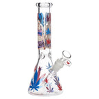 420 Anime Girl Beaker Glass Water Pipe - 10" / 14mm F