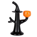 Tree Witch w/ Jack-o-lantern Glass Hand Pipe - 5.5"