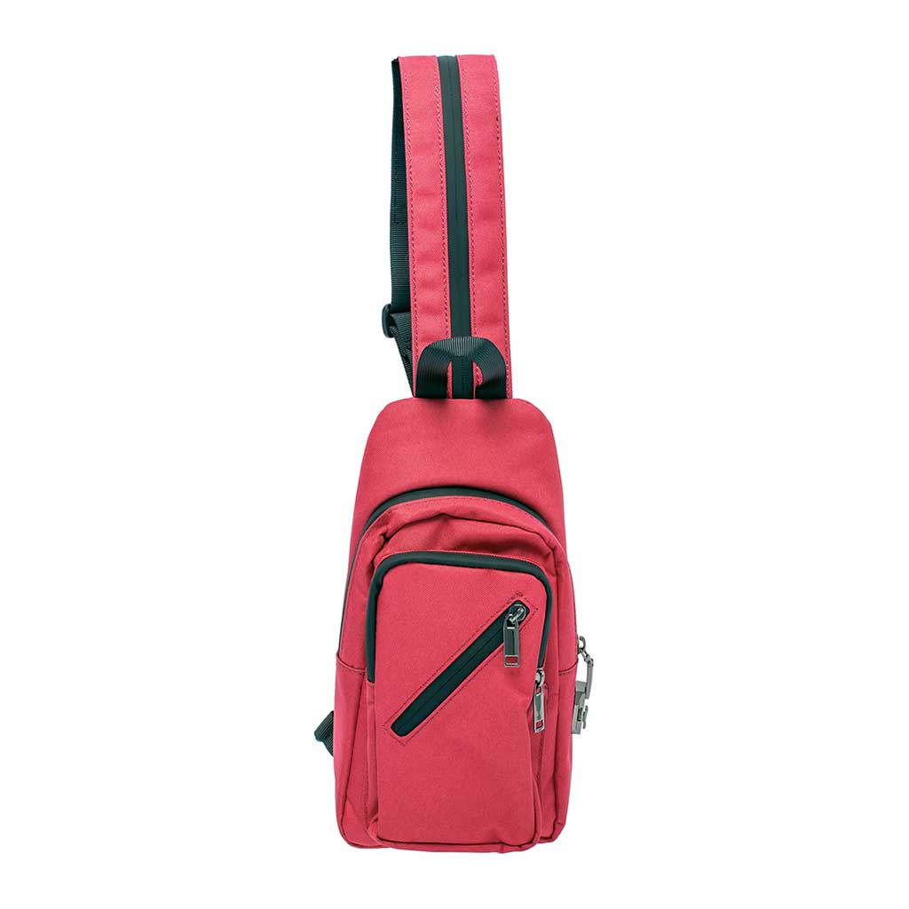 12IN X 6IN X 2IN Smell Proof Sling Bag - Wine Red