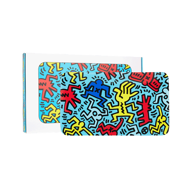 K. Haring Glass Rolling Tray