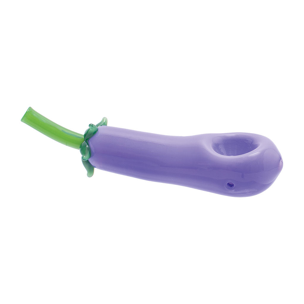 Eggplant Glass Hand Pipe