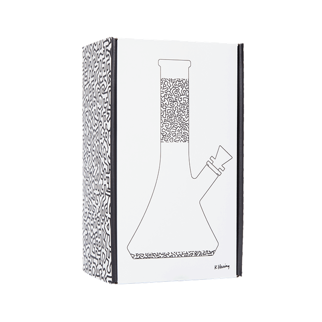 K. Haring Glass Beaker Water Pipe