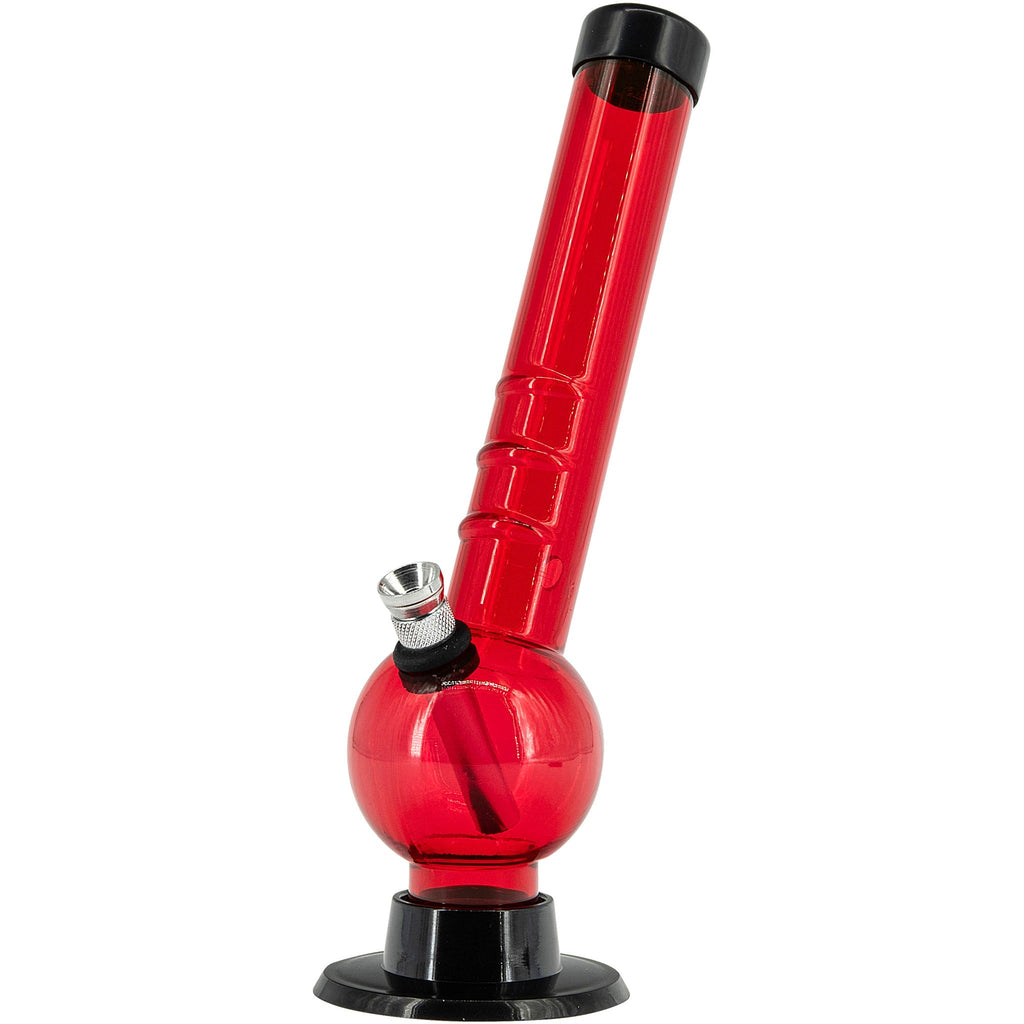 Acrylic Angled Neck Bubble Bong  8" - Multiple Colors