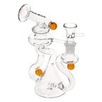 Pulsar Marble Scope Recycler Glass Water Pipe - 6" / 14mm F