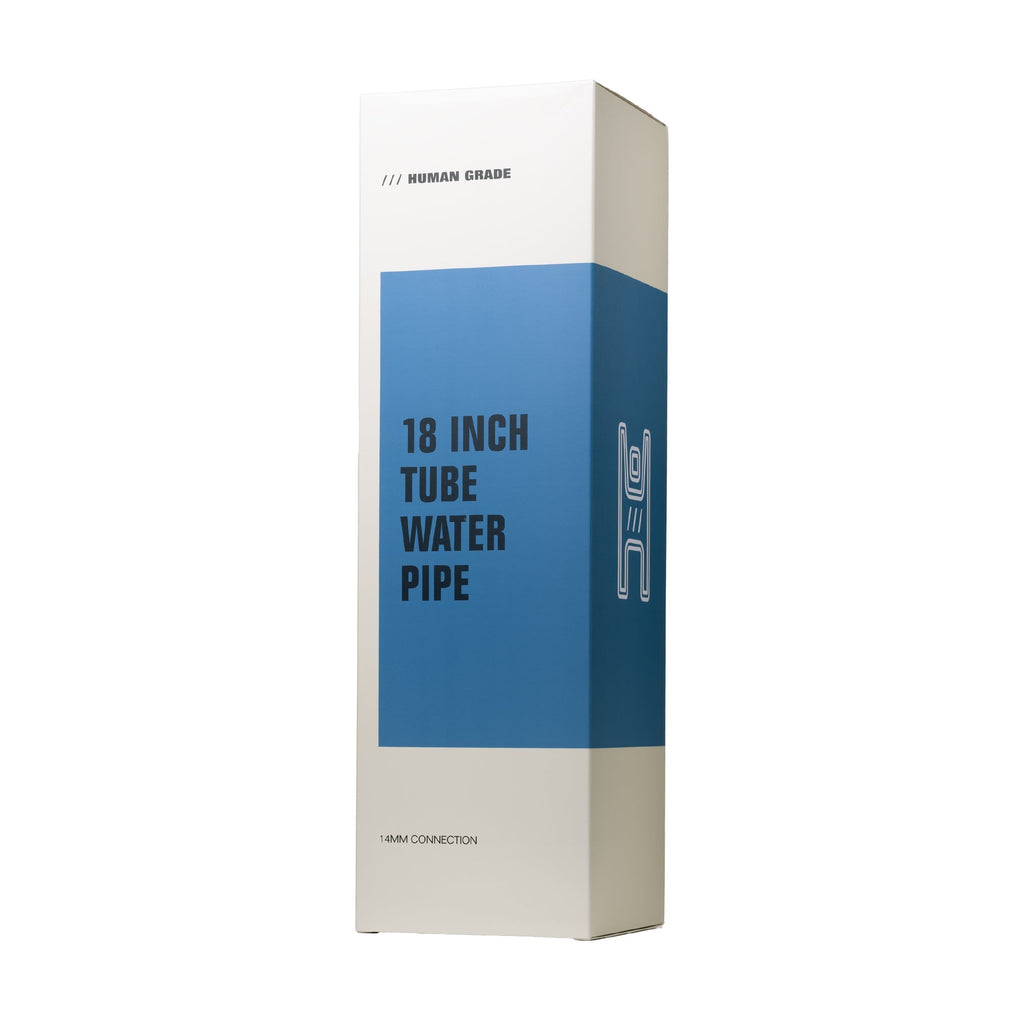 Human Grade 18" Tube Straight Glass Water Pipe