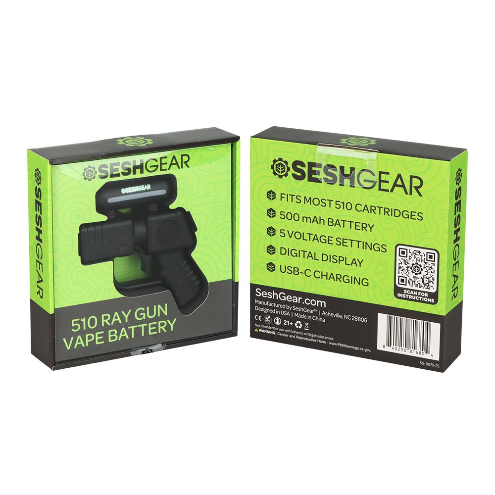 Seshgear Ray Gun 510 Variable Voltage Vape Battery | 500mah