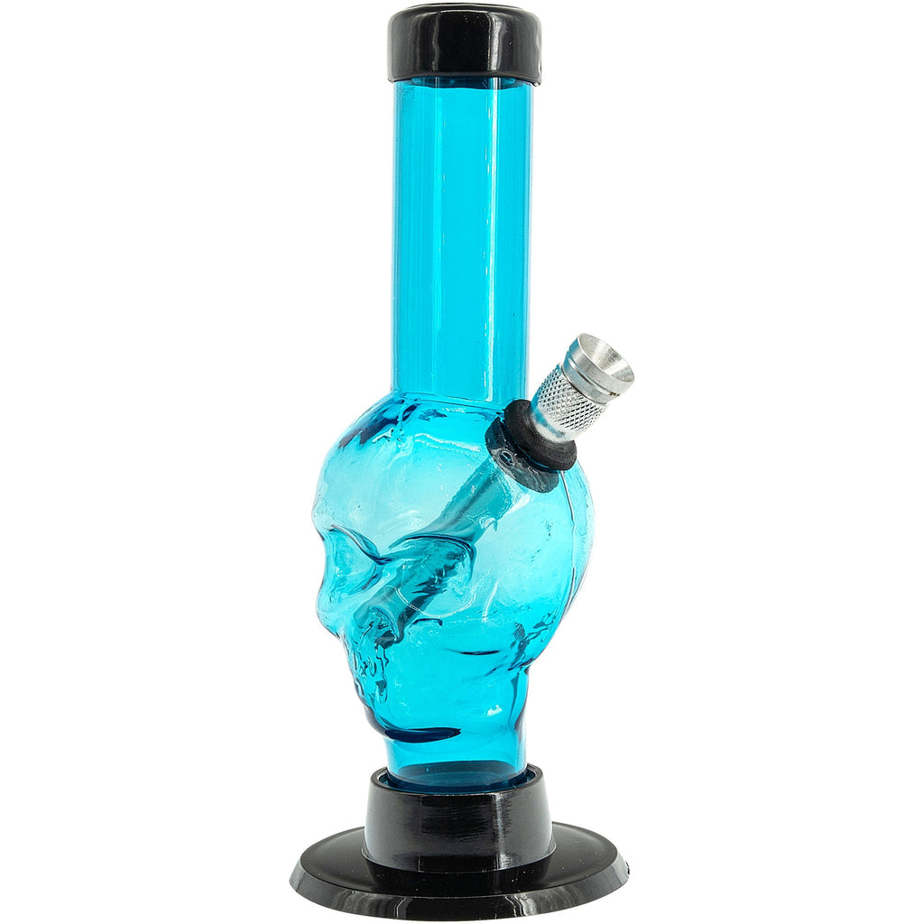 Mini Alien Head Acrylic Bong - 6" Tall