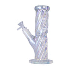Human Grade Twisted Iridescent Tube Glass Water Pipe