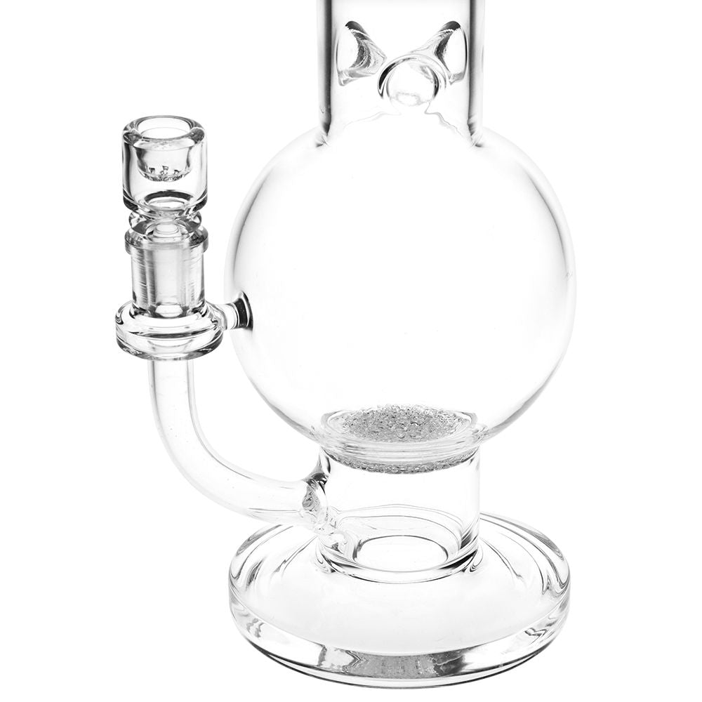 Pulsar Round Ball Glass Water Pipe - 12" / 14mm F / Clear