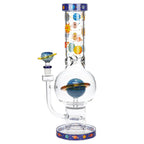 Pulsar Rings of Saturn Bubble Base Glass Water Pipe - 12.75" / 14mm F