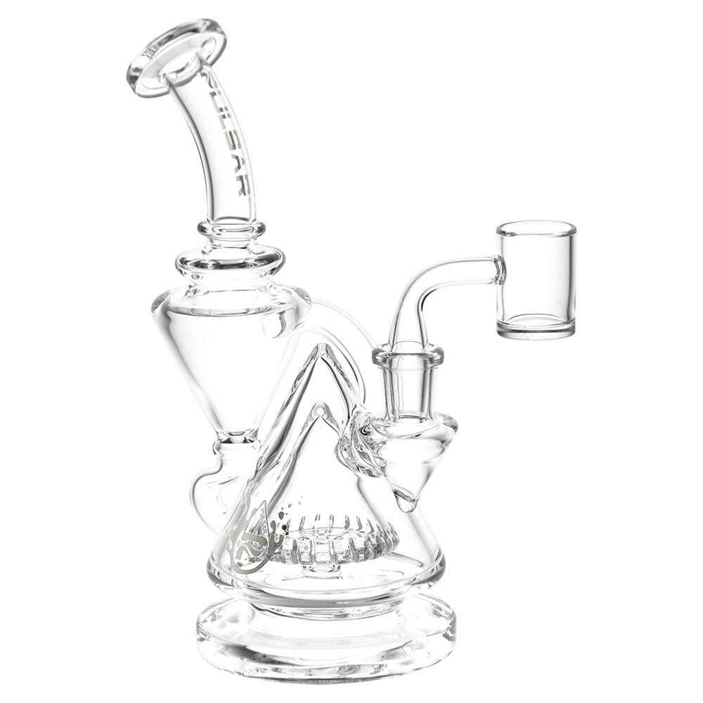 Pulsar Pyramid Baller Recycler Rig - 8" - 14mm Female - Clear
