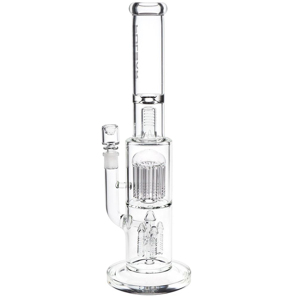 Pulsar Double Chamber Rocket Perc Chugger Glass Water Pipe - 15.25" / 14mm F
