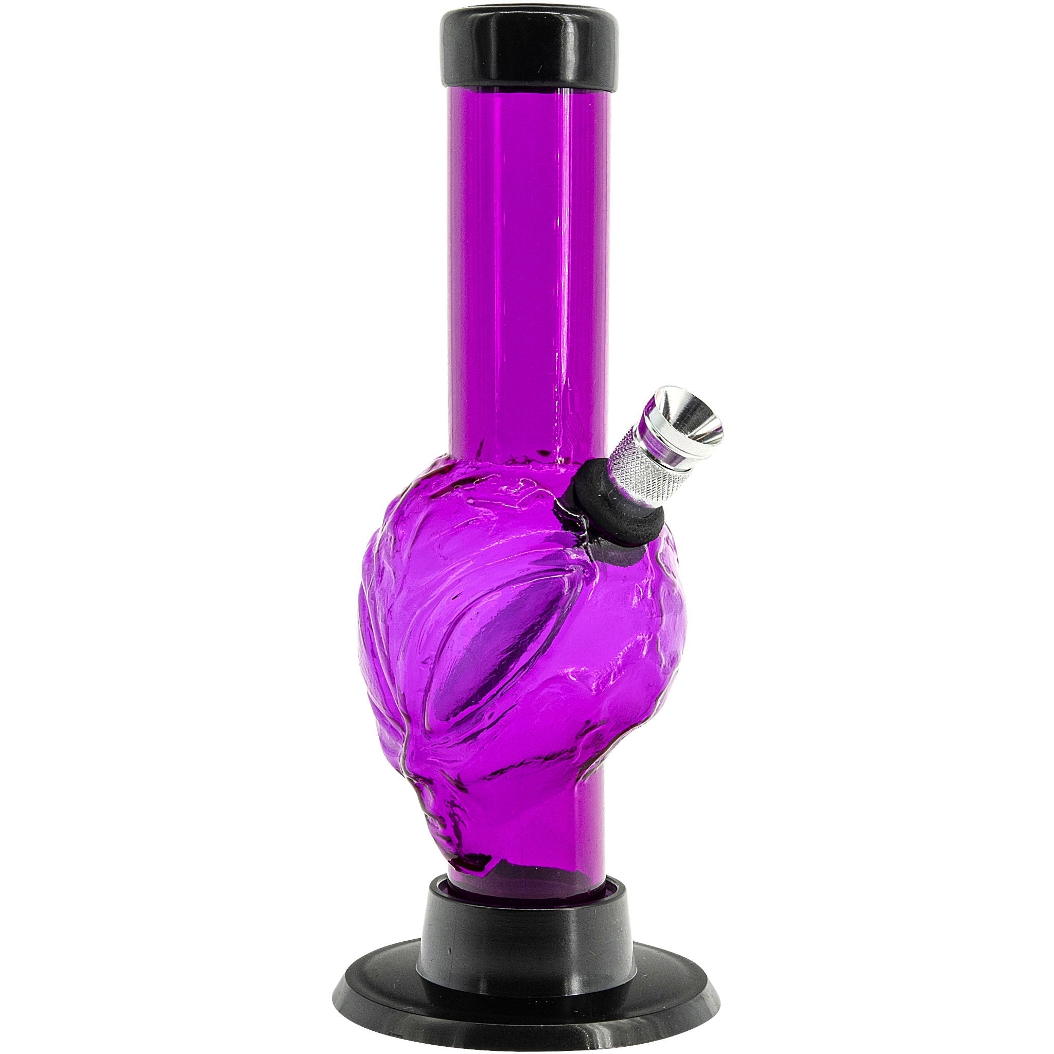 Mini Skull Acrylic Bong - 6" Tall - Multiple Colors