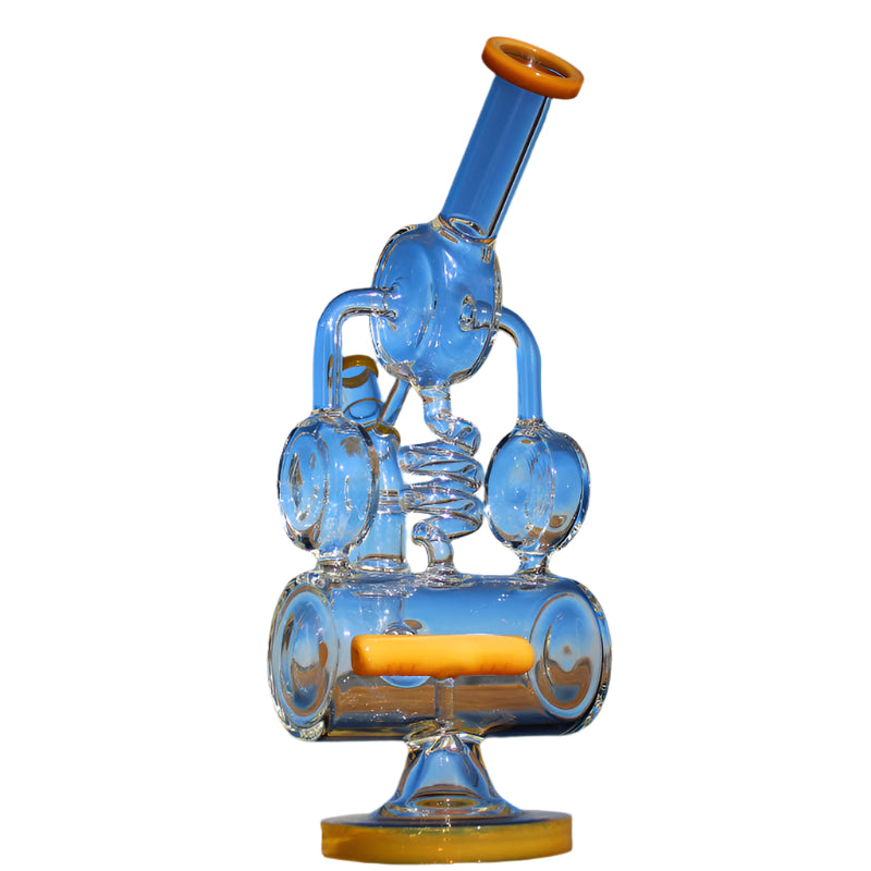 Recycler Style Inline Perc 12.5"  Water Pipe w/ Spring Body