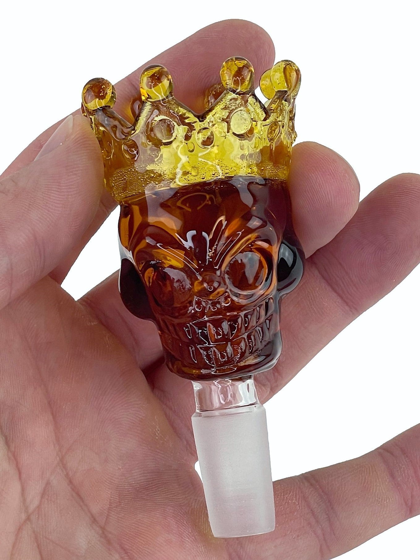 Skull & Crown Glass Bong Bowl - 14mm