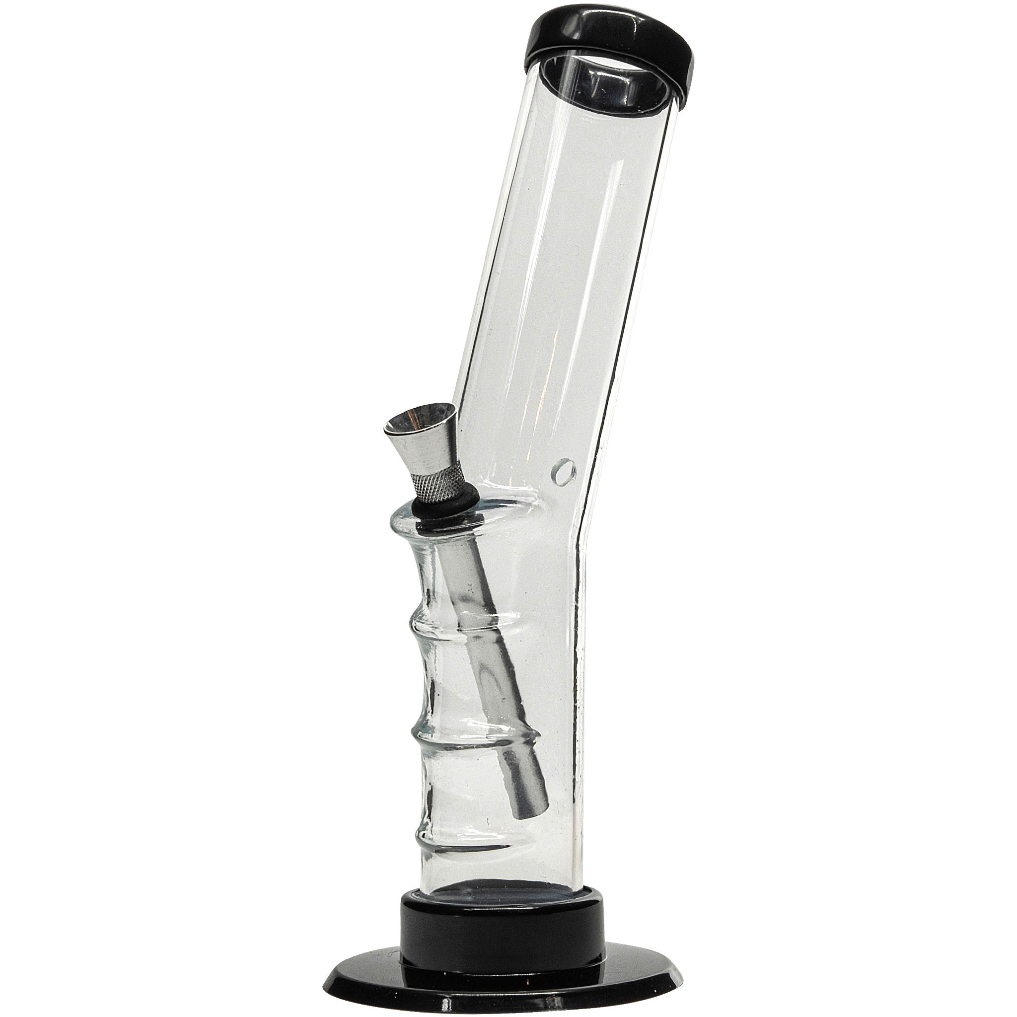 Acrylic Angled Straight Tube Bong 9-12"