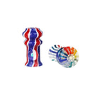 Pulsar Rainbow w/ Opal Glass Mouthpiece Attachment for Puffco Pivot w/ Display Stand - Colors Vary