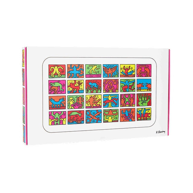 K. Haring Glass Rolling Tray
