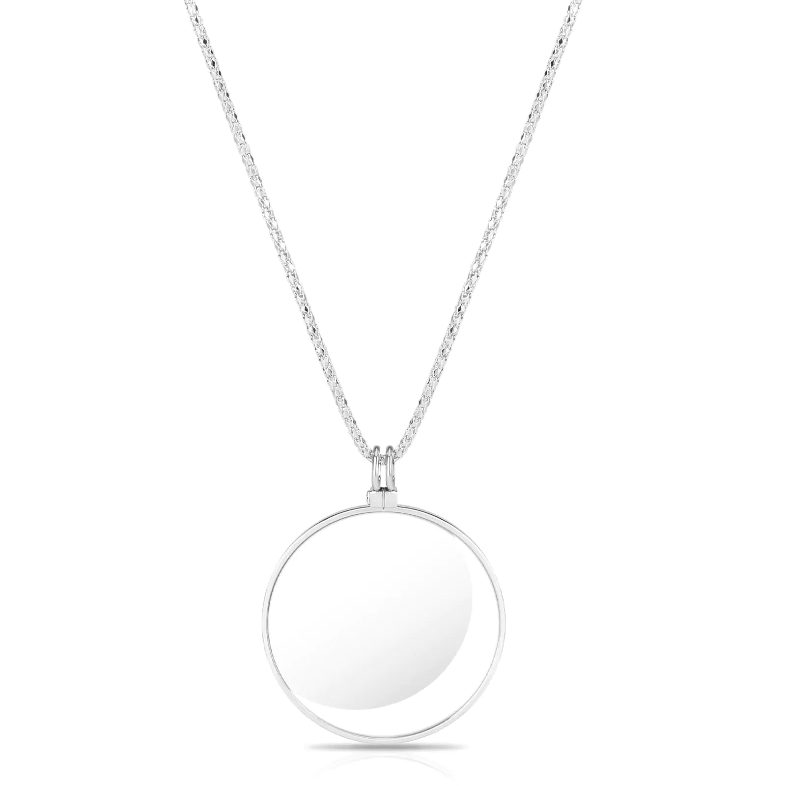 5X Magnifying Glass Pendant on a Chain