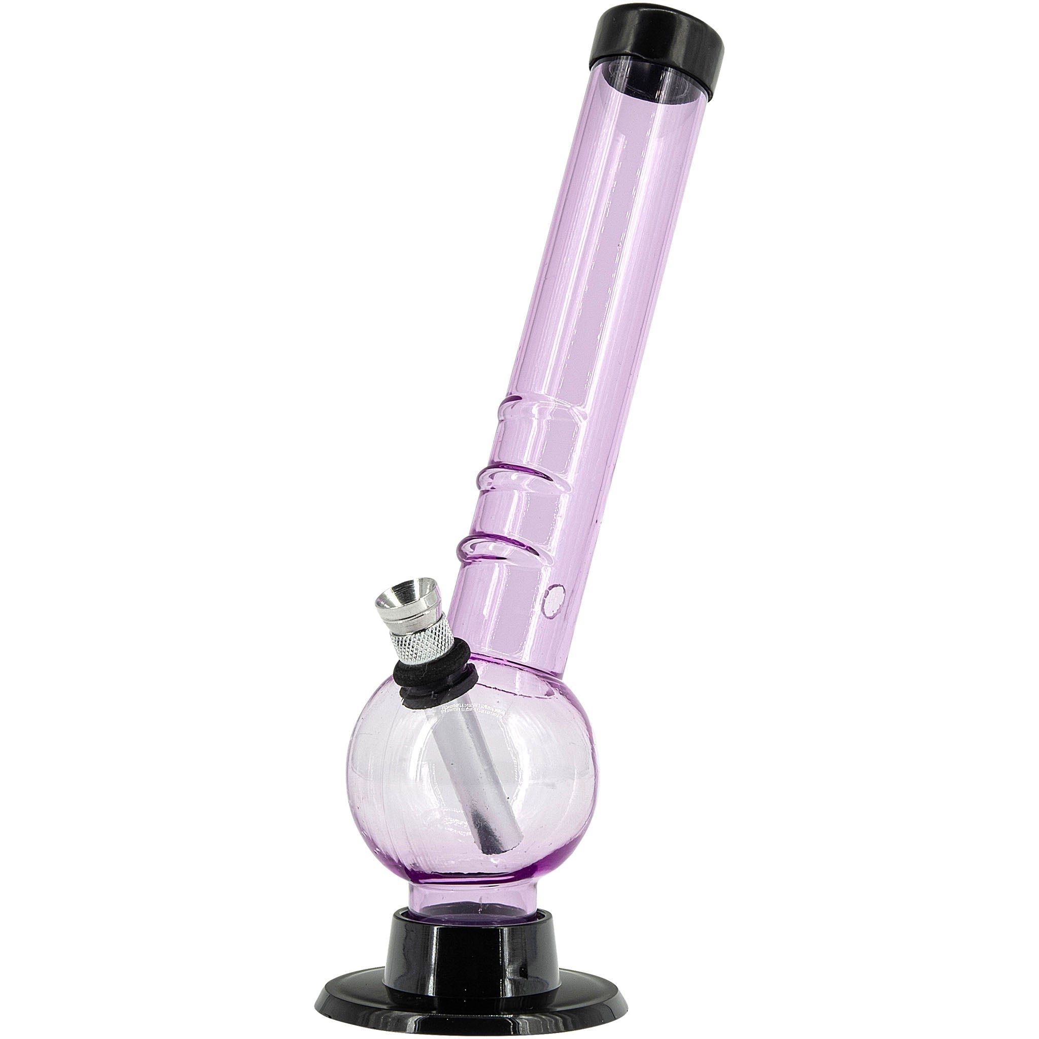 Acrylic Angled Neck Bubble Bong  8" - Multiple Colors