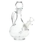 SeshGear Rounded Vintage Glass Water Pipe - 7.75" / 14mm F / Clear
