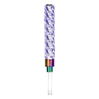 5CT BUNDLE - SeshGear Swirly Glass Dab Straws - 4.6" / Assorted Colors