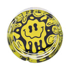Yellow Melting Smiley Glass Ashtay