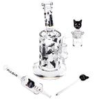Pulsar Superstitious Kitty Glass Dab Rig Set - 8" / 14mm F