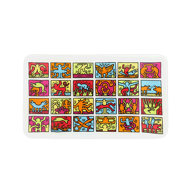 K. Haring Glass Rolling Tray