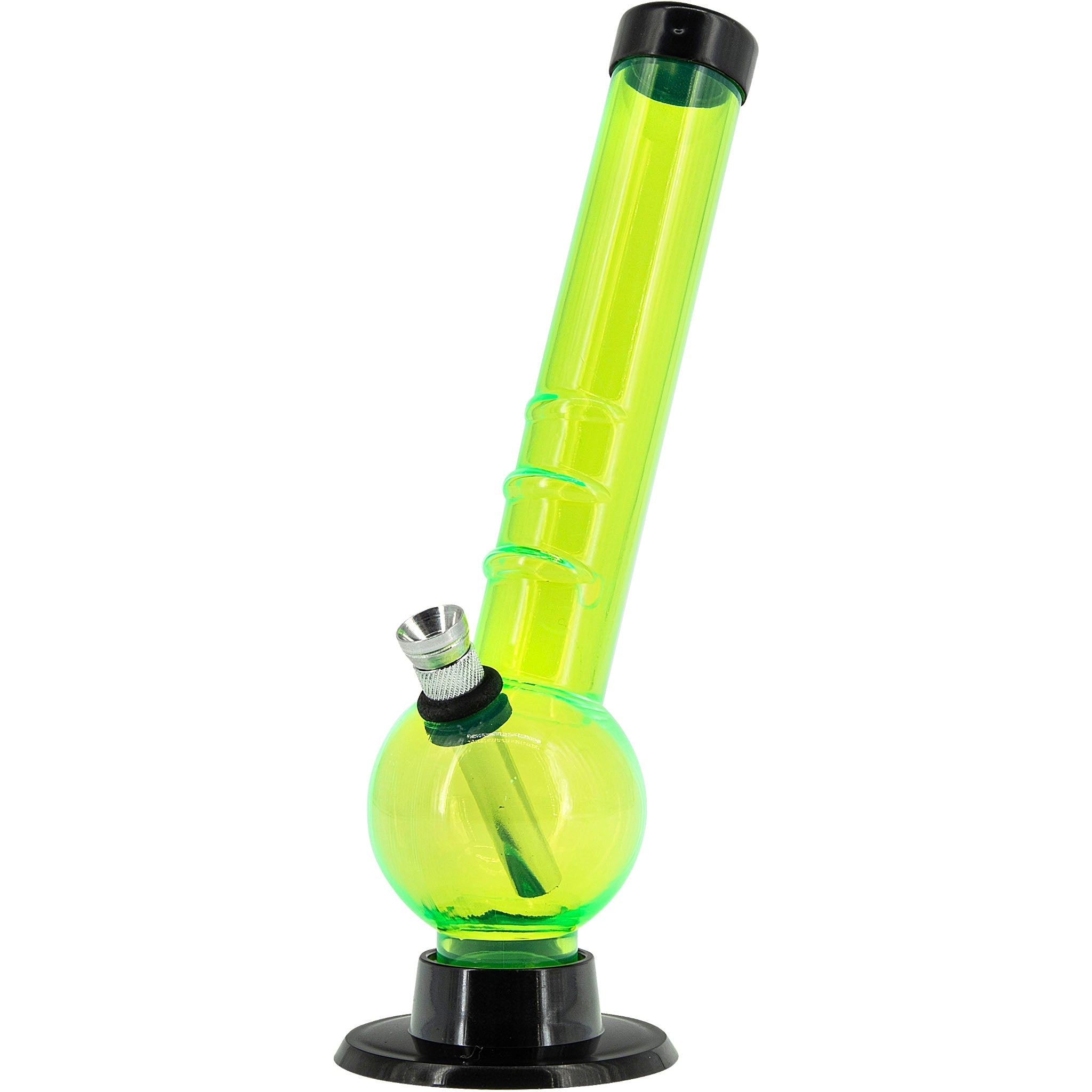 Acrylic Angled Neck Bubble Bong  8" - Multiple Colors