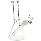 Pulsar Slant Neck Beaker Glass Water Pipe Zippered Case Travel Kit - 7" / Clear
