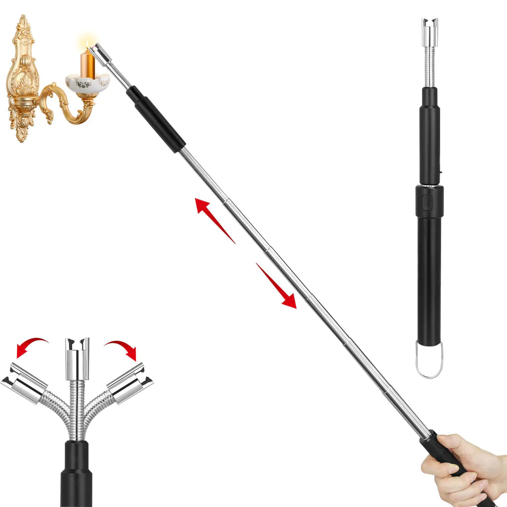 Electric Plasma Arc Long Lighter Retractable 11.4 in-27.5 in.