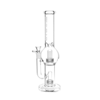 Pulsar Double Chamber Bubble Glass Water Pipe - 14" / 14mm F / Clear