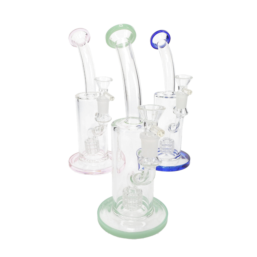 Stemless Matrix Perc Straight Shooter Bong “Bubble Vector” – 14.5 mm – 9″
