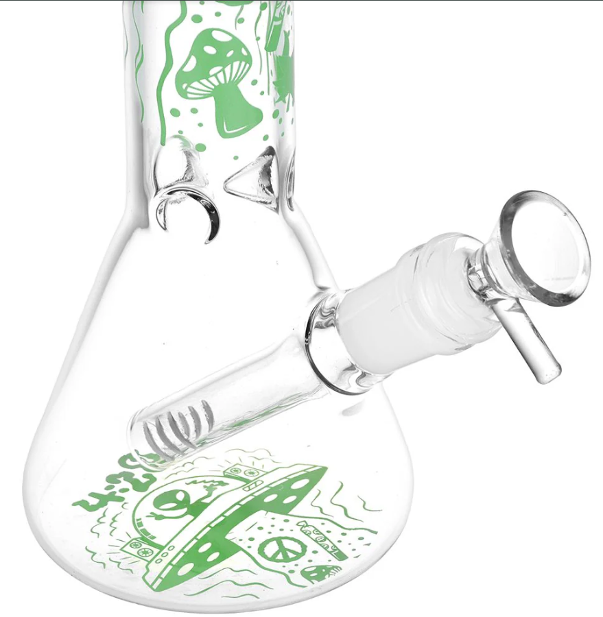 420 UFO Visitor Beaker Glass Water Pipe - 10" / 14mm F