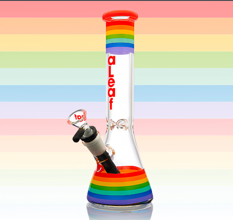 aLeaf Pride Beaker Water Pipe Rainbow | 10" | 14mm F