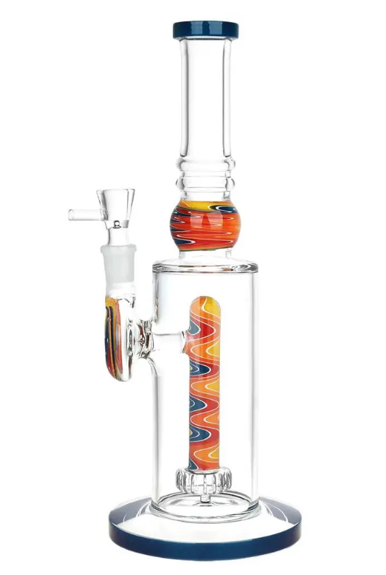 Ascension Wig Wag Glass Water Pipe - 11" / 14mm F / Colors Vary