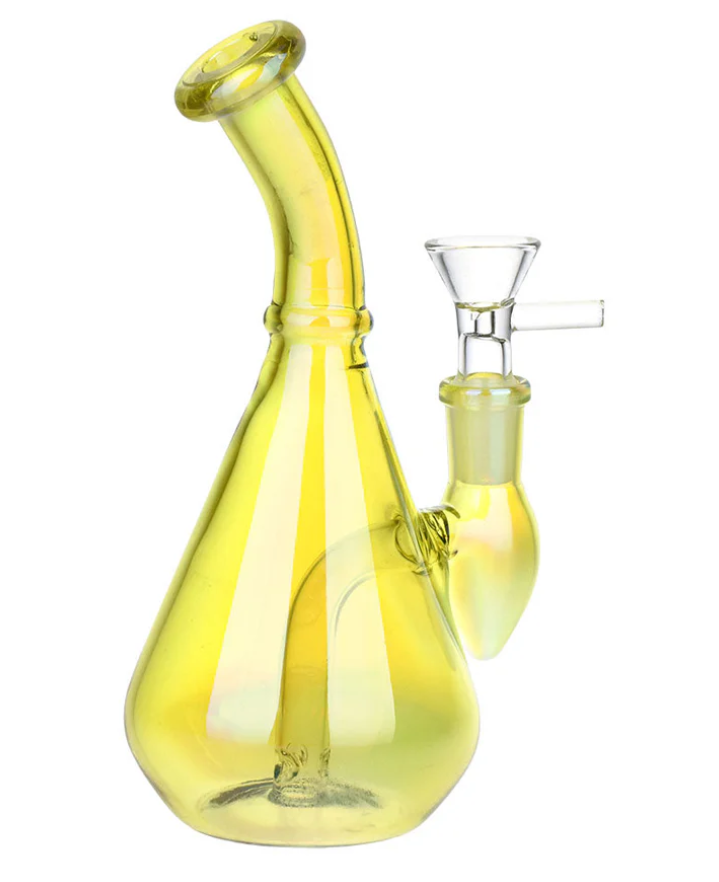 Aura Vibe Electroplated Glass Vase Water Pipe - 7" / 14mm F / Colors Vary