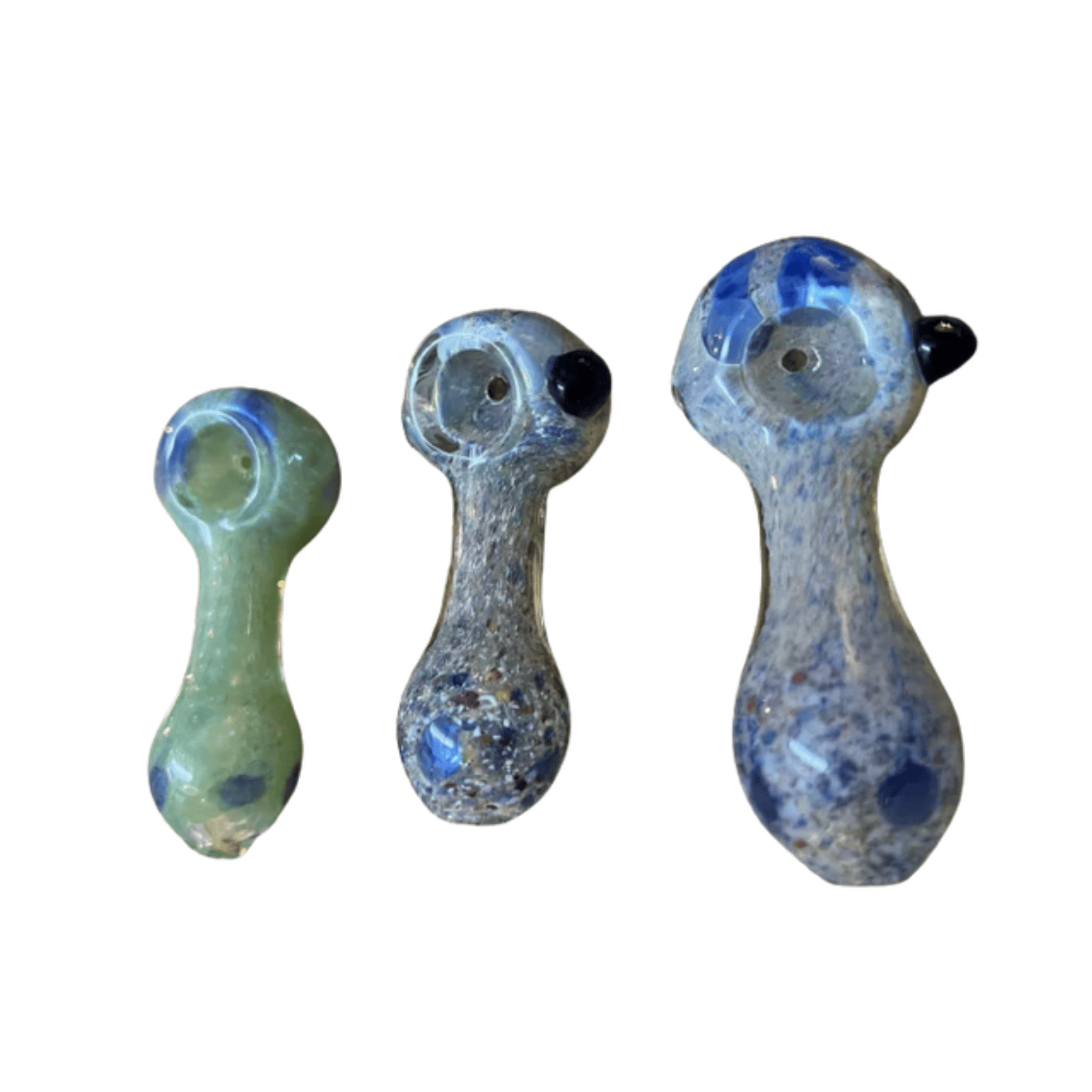 2.5” Multi Frit Design Glass Tobacco Dry Herb Hand Pipe (1 Pc)